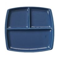 LYNK HOME Simplicity Style Square Blue Compartment Plate Ceramic Breakfast Plate Steak Dish Bread Plate Butter Plate Fast Food Dish Dinner Plate Divider Dish Serving Tray,Dinnerware and Micr