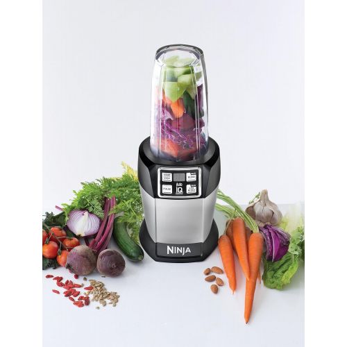 닌자 Nutri Ninja Personal Blender with 1000-Watt Auto-iQ Base to Extract Nutrients for Smoothies, Juices and Shakes and 18, 24, and 32-Ounce Cups (BL482)