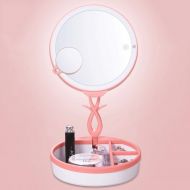 LZMXHZJ 3x/5x/10x Magnification Double-sided Mirror, Vanity Mirror, 12.99-inch Desktop Vanity Mirror, Illuminated Makeup Mirror, Wireless Desktop Mirror, Illuminator, 360° Rotation