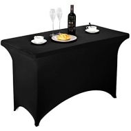 [아마존베스트]FELIZEST Spandex Fitted Stretch Table Cover for 6 ft or 4ft or 8ft or 5 ft Folding Table, Rectangular Cocktail Tablecloth, Perfect for Party or Banquet
