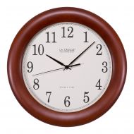 La Crosse Technology WT-3122A 12.5 Inch Cherry Wood Atomic Analog Clock