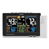 La Crosse Technology Advanced Weather Station with Full-Color LCD & Atomic Time - Monitor Indoor/Outdoor Conditions with Temperature Alerts and Humidity Readings with Transmission Range of 300 Feet