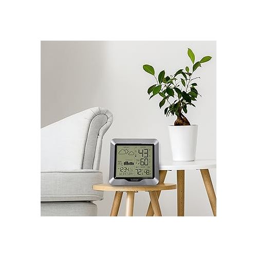  La Crosse Technology Advanced Wireless Weather Station: Dynamic Icons, Barometric Pressure, Atomic Time, Temperature/Humidity Gauge, Recording, Stylish Display, Fast Reception & Long Range (330 Feet)