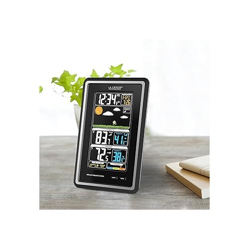  La Crosse Technology Wireless Color Weather Station - Real-time Backyard Weather, Humidity Comfort Meter, Animated Forecast, Temperature Alerts, Long Range Transmission (300 Feet)