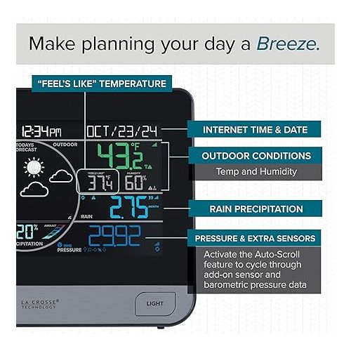  La Crosse Technology 328-69357-INT Wi-Fi Professional Weather Station, Black