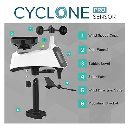  La Crosse Technology V41-PRO-INT Wi-Fi Professional Weather Center with Combo Sensor and Remote Monitoring, Silver