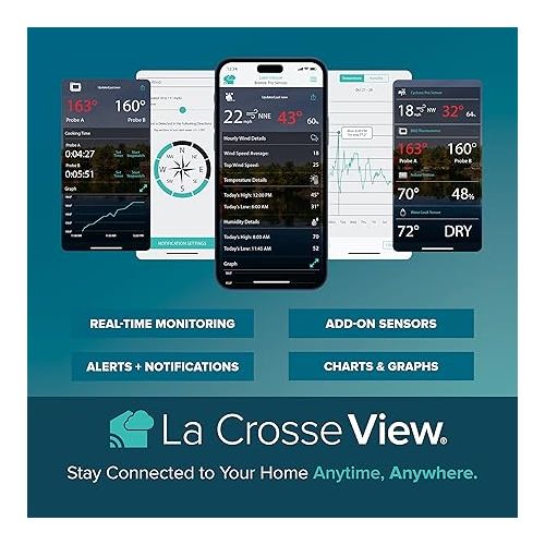  La Crosse Technology V41-PRO-INT Wi-Fi Professional Weather Center with Combo Sensor and Remote Monitoring, Silver