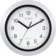 [아마존핫딜][아마존 핫딜] La Crosse Technology Atomic Analog Wall Clock, 10, Silver