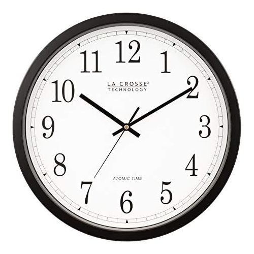  La Crosse Technology WT-3143A-INT 14-Inch Atomic Wall Clock, Black (3 Pack)