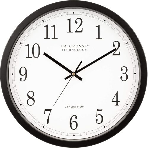  La Crosse Technology WT-3143A-INT 14-Inch Atomic Wall Clock, Black (3 Pack)