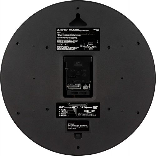  La Crosse Technology WT-3143A-INT 14-Inch Atomic Wall Clock, Black (3 Pack)