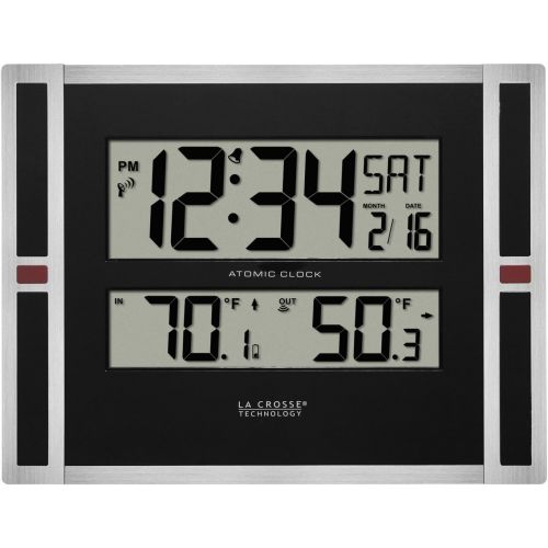  La Crosse Technology 513-149 11 inch Atomic digital wall clock with temperature