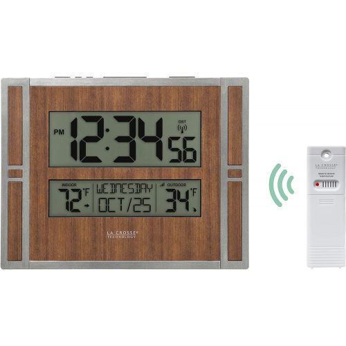  La Crosse Technology 513-149 11 inch Atomic digital wall clock with temperature