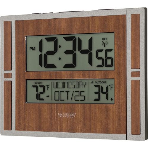  La Crosse Technology 513-149 11 inch Atomic digital wall clock with temperature