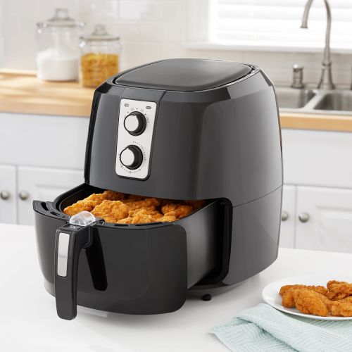  La Gourmet 5.5 Liter Manual Air Fryer, Black