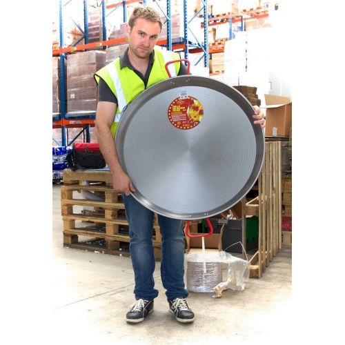  La Paella Garcima 32-Inch Carbon Steel Paella Pan, 80cm