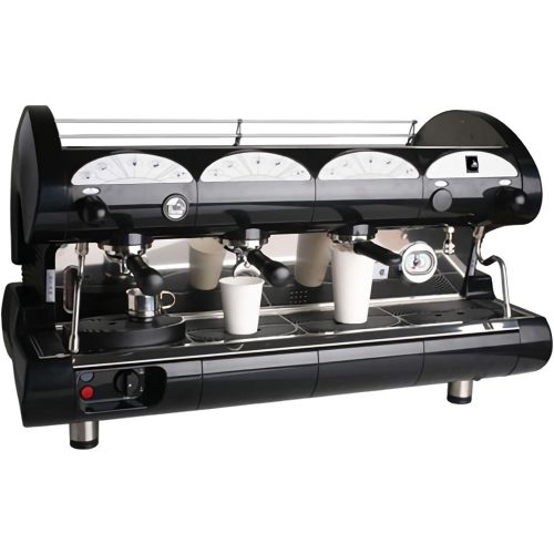  La Pavoni Bar-Star 3V-B Espresso Coffee Machine, Golden Black, 21.5 liter boiler water capacity, Manual boiler water charge button, Anti-vacuum valve, Electronic automatic water le