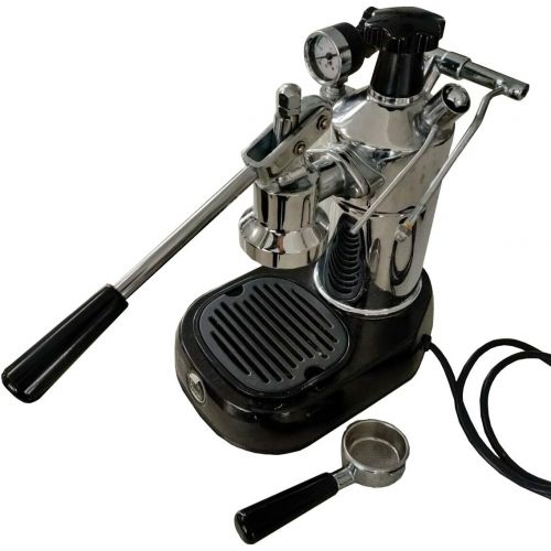  La Pavoni PBB-16 Professional 16 Cup Espresso Lever Machine, 38-Ounce Boiler Capacity, Chrome with Black Base