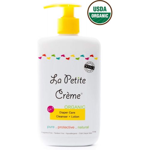  [아마존베스트]La Petite Creme - Organic French Diapering Lotion **Alternative to Baby Wipes** Liniment (8 Oz) - USDA Certified Organic