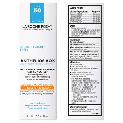  [아마존베스트]La Roche-Posay Anthelios AOX Daily Antioxidant Serum with Sunscreen