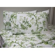 La Rochelle Traditional Josephine Sheet Set White/Sage King,