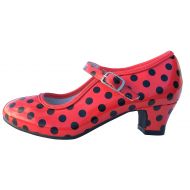 La Senorita Flamenco Shoes Spanish Princess Shoes Red Black Polka Dot
