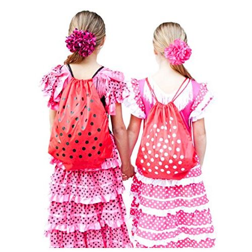  La Senorita Spanish Flamenco Dress Fancy Dress Costume - Girls/Kids - Pink/Black