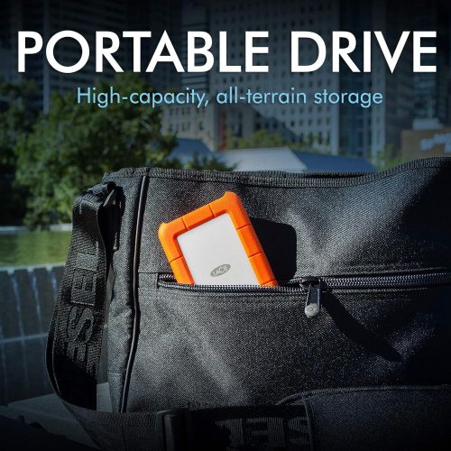  [아마존베스트]LaCie (LAC9000633) Rugged Mini 4TB External Hard Drive Portable HDD  USB 3.0 USB 2.0 Compatible, Drop Shock Dust Rain Resistant Shuttle Drive, For Mac And PC Computer Desktop Work