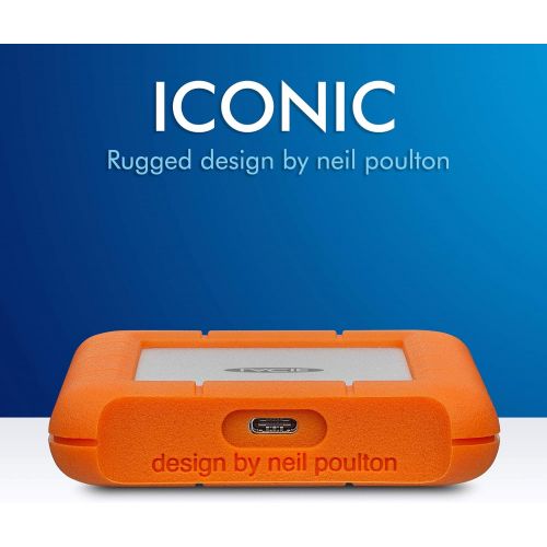  [아마존베스트]LaCie Rugged USB-C 5TB External Hard Drive Portable HDD  USB 3.0, Drop Shock Dust Rain Resistant Shuttle Drive, for Mac and PC Computer Desktop Workstation Laptop, 1 Month Adobe C