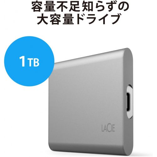  [아마존베스트]LaCie Portable SSD High Performance External SSD USB-C USB 3.0 1TB STHK1000800