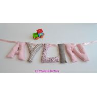 /LaCoutureByTitia Garland name letters @lacouturebytitia hand made room decoration