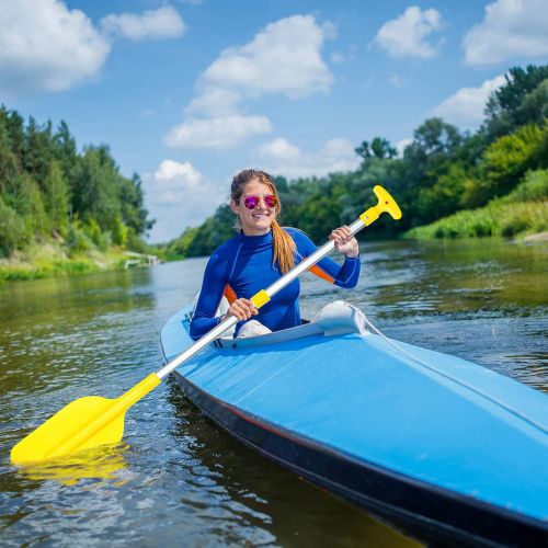  LaKua Telescoping Plastic Boat Paddle, 54-106cm/21.22-41.66inch Adjustable Boat Oar T-Shaped Telescopic Paddle, Float Boat Oar Aluminum Alloy Single Paddle for Boat Ship Water Acti