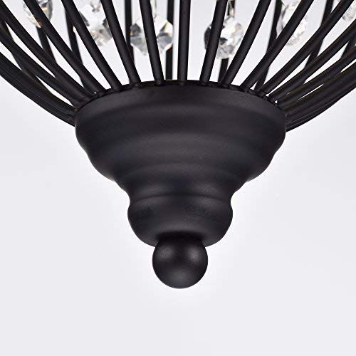  LaLuLa Black Chandeliers Crystal Chandelier Lighting Farmhouse Lighting Fixtures 1 Light 17045