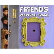 /LaRetrotienda Friends tv show frame friends peephole frame friends yellow door frame gift for her best friend gift mom gift