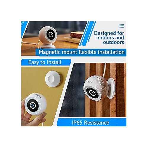  LaView 4MP 2K Security Cameras Outdoor Indoor Wired,IP65, Starlight Sensor & 100 Ft Night Vision,Motion/Person Detection,2-Way Audio/Spotlight,US Cloud,Compatible With Alexa,iOS & Android & Web Access