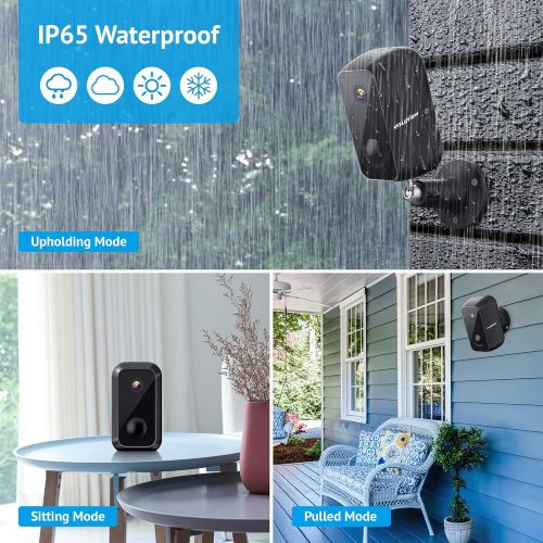  [아마존베스트]LaView Security Camera Outdoor,Rechargeable Battery Powered 9600mAh,Wireless Outdoor Camera Waterproof, WiFi Camera 1080P HD,Include 1 32GB SD Card,AI Motion Detection,Night Vision