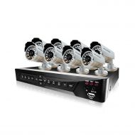 LaView 4 HD 720P Camera Security System, 4 Channel 720P HD-TVI DVR w500GB HDD and 4 720P HD White Bullet Surveillance Camera Kit