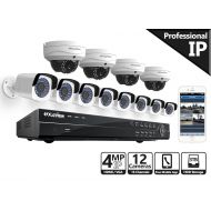LaView HD 16 Channel (2688 x 1520) Business & Home NVR Security System W/ 8 Indoor/Outdoor 4MP Bullet & 4 Indoor/Outdoor Dome IP POE Surveillance Cameras 100ft Night Vision 3TB HDD