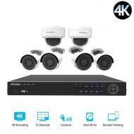 LaView 2K 8 Channel Security Camera System (2688 x 1520), 4K PoE NVR HDMI  8 Camera 4MP Bullet IP Surveillance Cameras, 100ft Night Vision, Pre-Installed 2TB Hard Drive