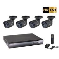 LaView 4 Channel 1080P720P HD DVR Surveillance System with 1TB HDD and 4 HD 720P Night Vision Outdoor Bullet Security Cameras, Remote View Ready, LV-KH944FT4A8-T1