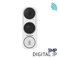 LaView ONE Halo HD 3MP Wi-Fi Doorbell Camera, Two-Way Audio, 180° Wide Angle, Weatherproof Front Door Security Camera