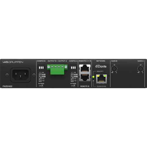  Lab.Gruppen FA2402 Two-Channel 240W Commercial Amplifier with Direct-Drive Technology and Dante Networking