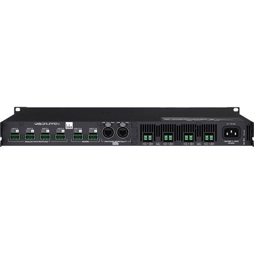  Lab.Gruppen D 10:4L 1000W Amplifier with 4 Output Channels, Lake DSP & Dante Networking