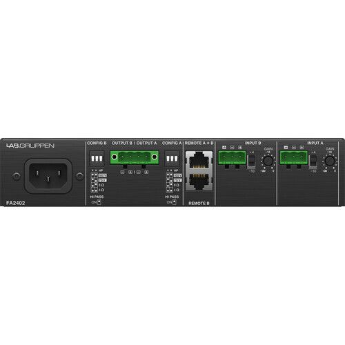  Lab.Gruppen FA2402 Two-Channel 240W Commercial Amplifier with Direct Drive Technology