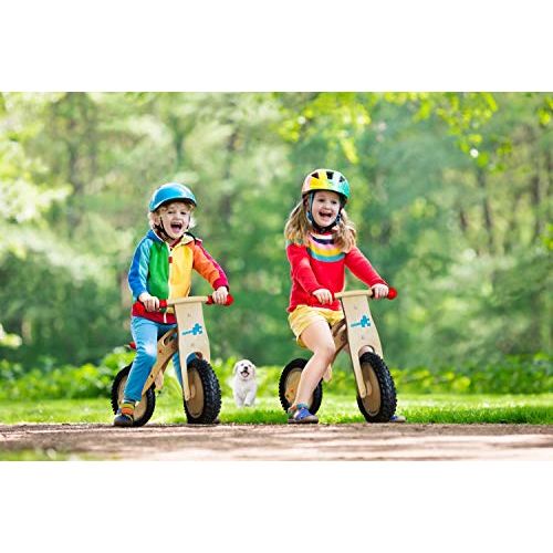 Labebe labebe 【Free Bag】 Kids Training Bike, Indian Wood Balance Bike with Adjustable Seat, Balance Bike for Kid Aged 18 Month-3 Year, Bike TrainingRunning BikeBalance Bike Girl
