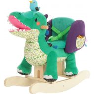 Labebe Child Rocking Horse Toy, Stuffed Animal Rocker, Green Crocodile Plush Rocker Toy for Kid 1-3 Years, Wooden Rocking Horse ChairChild Rocking ToyOutdoor Rocking HorseRocker