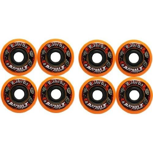  Labeda Asphalt Orange Inline Skate Wheels - 76mm