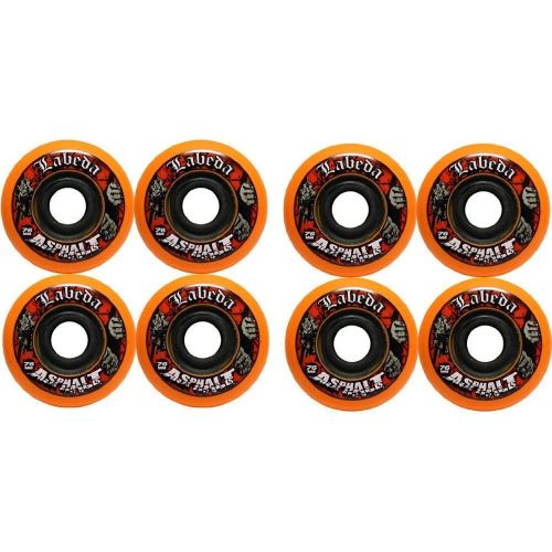  Labeda Asphalt Orange Inline Skate Wheels - 76mm