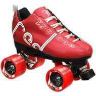 Labeda Voodoo U3 Quad Roller Customized Red Speed Skates with Dart Wheels 8