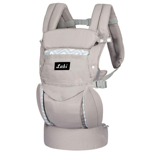  Labi Premium Cotton Baby Carrier with Adjustable Bucket Seat, Ergonomic All Position Baby Backpack with Tuckaway Hood, One of The Most Comfortable Baby Carrier Wrap for Infant & To